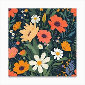 Default Floral Still Life With Wildflowers Art 2 Canvas Print