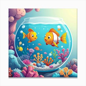 Fishes In Aquarium II Canvas Print