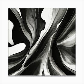 Abstract Black And White Painting 4 Canvas Print