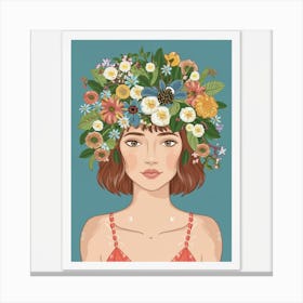 Flower Crown Canvas Print