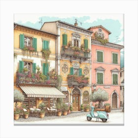 Italy Street Scene Canvas Print