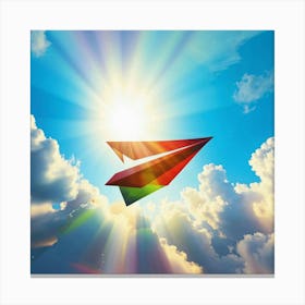 Paper Airplane In The Sky 1 Canvas Print