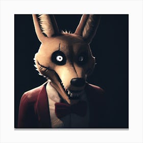 Jackal Creepy Canvas Print