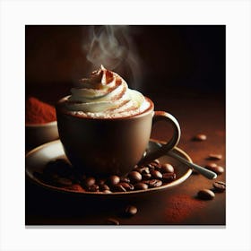 Coffee Cup With Whipped Cream 1 Canvas Print