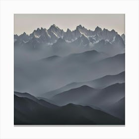 Taiwan Mountain Range Canvas Print