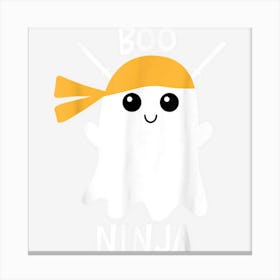 Funny Boo Ninja Ghost Cool Boo Ninja Ninjutsu Halloween Canvas Print