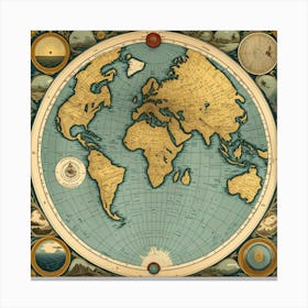 Map Of The World 2 Canvas Print