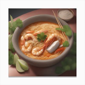 Exploring Malaysian Flavors with Sarawak Laksa Canvas Print