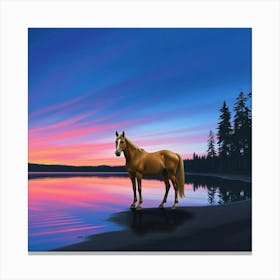 Sunset Horse 43 Canvas Print