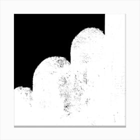 Abstract Black And White Grunge Painting vol. 5 Canvas Print