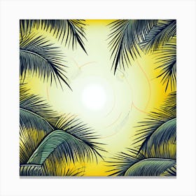 Palm Tree Background Canvas Print