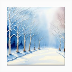 Snowy Road Canvas Print