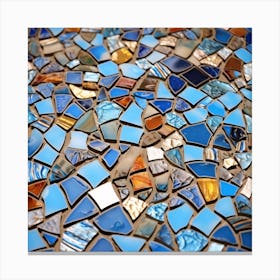 Kwy Close Up Photography Of The Texture Of A Mosaic Of Ceramic 2 Canvas Print