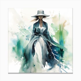 Woman In A Hat 11 Canvas Print