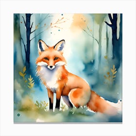 A Clever Fox Roams Gracefully Canvas Print