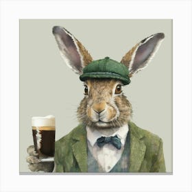 Watercolour Irish Hare Cormac Canvas Print