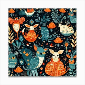 Playful And Whimsical A Pattern Featuring Whimsical Creatures Playful Patterns And A Touch Of Mag 926459648 (1) Canvas Print