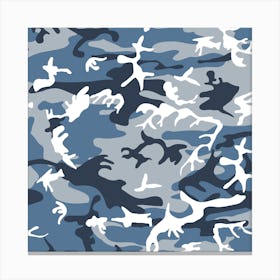 Winter Camouflage, Snow Camouflage, Blue Camouflage, Urban Camouflage, Military, Army Canvas Print