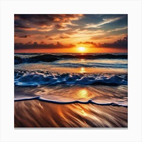 Sunset On The Beach 439 Canvas Print