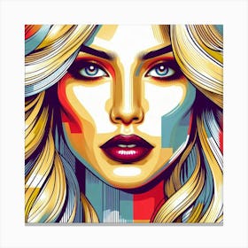 A blonde haired woman 5 Canvas Print