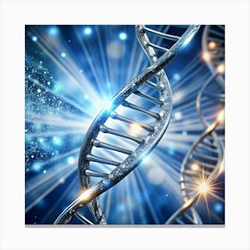 Dna Strands In Space Canvas Print