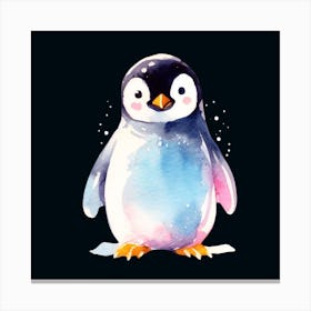 Watercolor Penguin Canvas Print