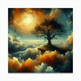 Tree In The Clouds 1 Canvas Print