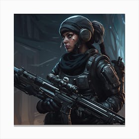 Sniper Girl Canvas Print