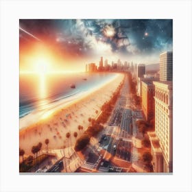 City Of Angels - Futuristic Art Canvas Print