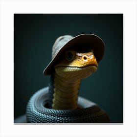 Snake In A Hat Canvas Print