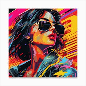 Woman In Sunglasses Canvas Print