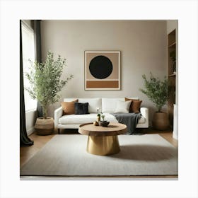 Modern Living Room 70 Canvas Print