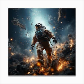 Astronaut In Space Canvas Print