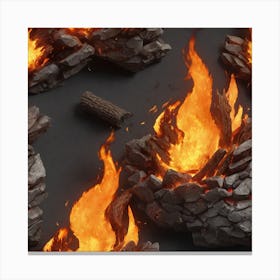 Fire texture Canvas Print