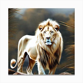 Lion Wallpaper 2 Canvas Print