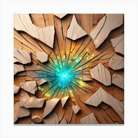 Realistic Wood Flat Surface For Background Use Broken Glass Effect No Background Stunning Someth (4) Canvas Print