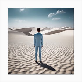 Man Standing In Desert 4 Canvas Print