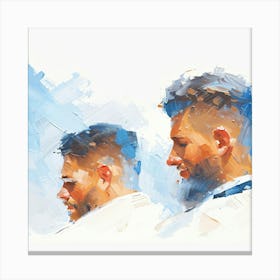 Portrait Of Two Men Canvas Print