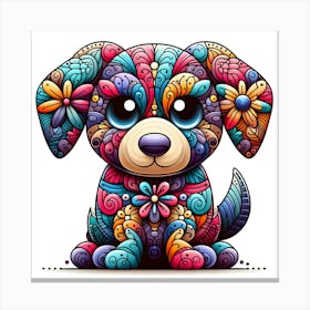 Colorful Dog 1 Canvas Print