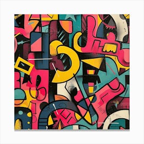 Abstract Street Art 6 Canvas Print