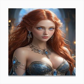 Red Haired Beauty Canvas Print