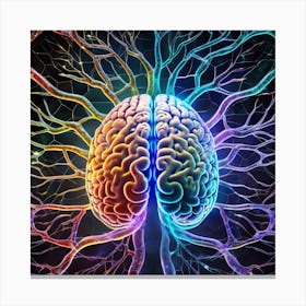 Colorful Brain Canvas Print