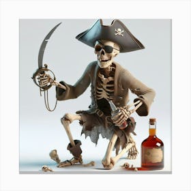 Pirate Skeleton 10 Canvas Print