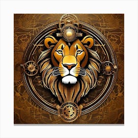 Steampunk Lion 5 Canvas Print