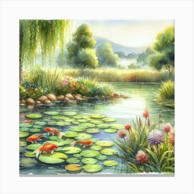 Koi Pond Canvas Print