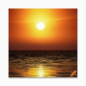 Sunset Over The Ocean Canvas Print