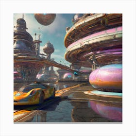 Futuristic City 325 Canvas Print