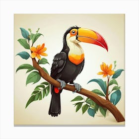 Toucan On A Branch art print Canvas Print