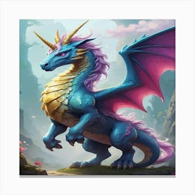 Default What Would A Half Unicorn Half Dragon Look Like 0 Canvas Print