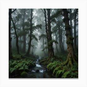 Misty Forest 4 Canvas Print